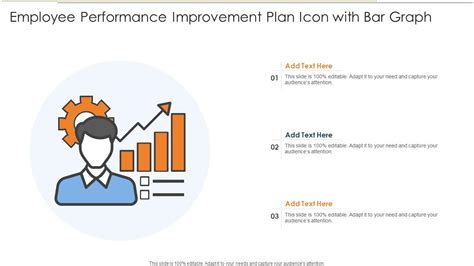 Employee Performance Improvement Plan Icon With Bar Graph ...