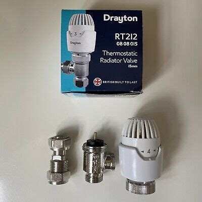 Drayton Rt Thermostatic Radiator Valve Mm Angled Trv White New