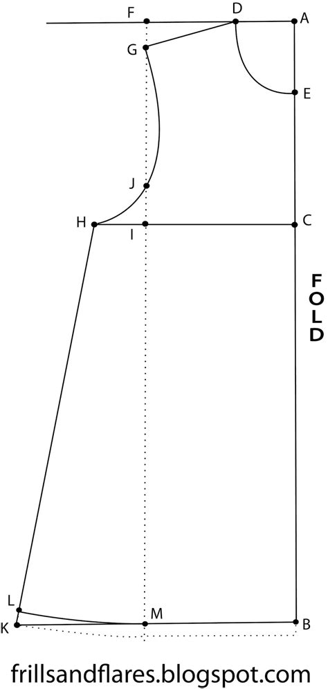 Frills And Flares How To Draft The Pattern For An A Line Dress