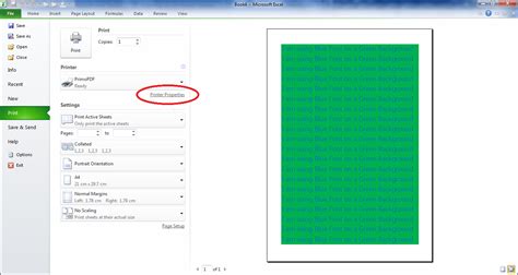 Printing How To Print An Excel Spreadsheet As Grayscale Super User