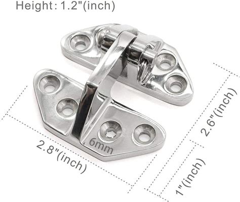 Isure Marine Heavy Duty Stainless Steel Boat Hatch Hinge With Removable