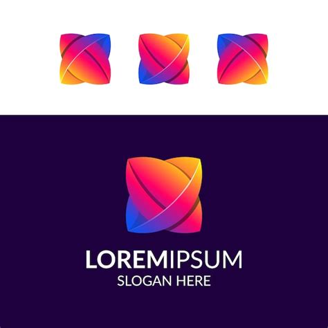 Logotipo Abstracto Con Color Degradado Vector Premium