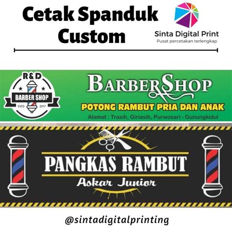 Jual Cetak Spanduk Salon Pangkas Rambut Custom Banner Flexy Kab