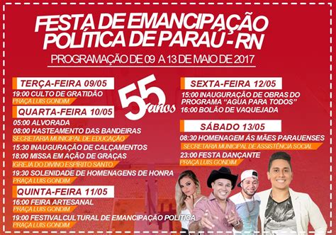 RN POLITICA EM DIA PARAÚ FESTA DE EMANCIPAÇÃO POLÍTICA