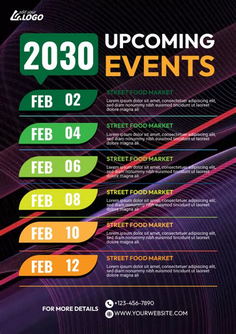 Event Schedule Flyer Template Postermywall