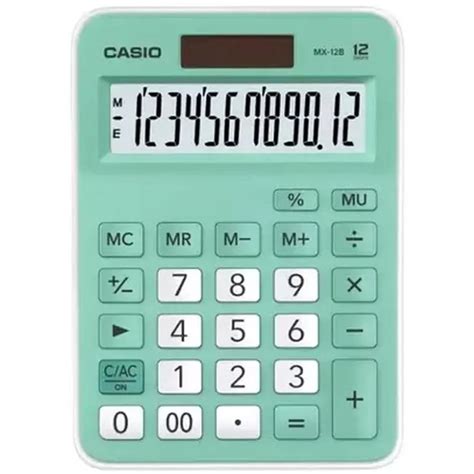 Calculadora De Mesa D Gitos Solar Bateria Verde Mx B Gn Casio Lupel