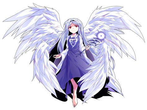 Safebooru 1girl Alphes Style Angel Angel Wings Bangs Bare Legs