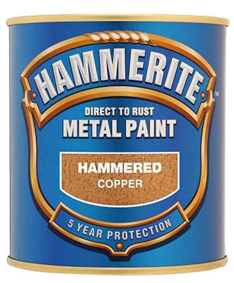 Hammerite Direct To Rust Metal Paint Hammered Copper Finish 250ML