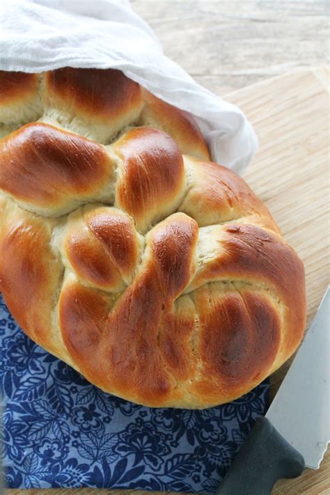 Homemade Challah Bread With A 6 Stranded Braid