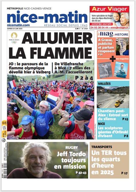 Nice Matin On Twitter Voici La Une De Nice Matin De Ce Samedi 24 Juin