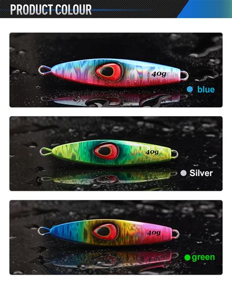 Castfun Metal Jig 40g 60g 80g Slow Pitch Jig Saltwater Jigging Lure For