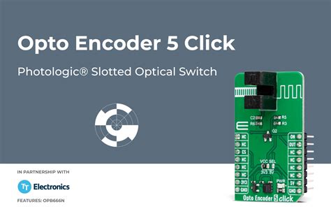 Opto Encoder 5 Click Featuring A Photologic Slotted Optical Switch