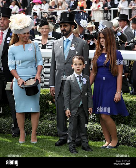 Sheikh Mohammed Bin Rashid Al Maktoum With Wife Princess Haya Of Jordan Son Sheikh Zayed Bin