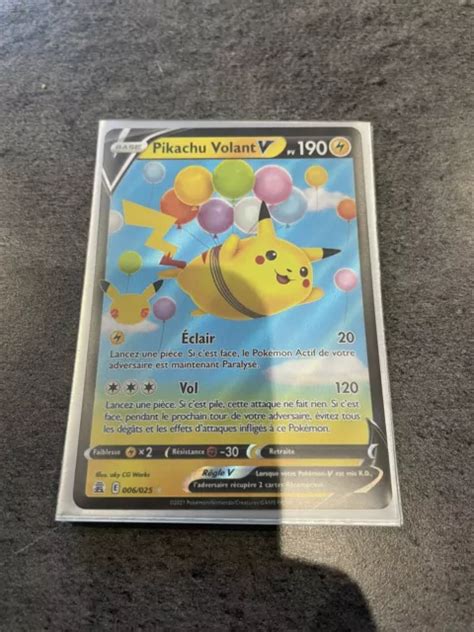 CARTE POKÉMON Pikachu VOLANT V CELEBRATIONS 25 Ans 006 025 Neuve Fr