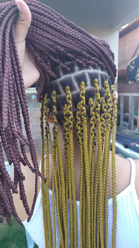 Tran A Box Braids Linha Raysa Tima Ader Ncia E Lindas Cores Feito