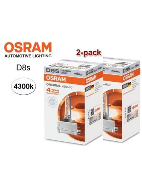 Osram D8S 25W 4300k XENARC Original Xenon Lampor 2 Pack PK32d 1