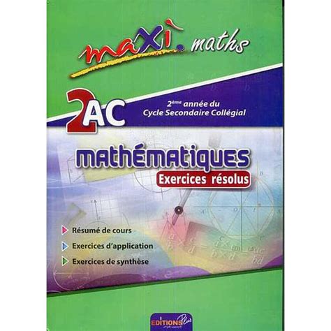 Maxi Math Matiques Exercices R Solus Ac Almouggar