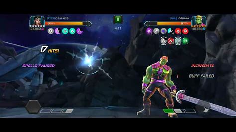 MCOC AW R3 WICCAN Vs R4 Hulkling Power Snack YouTube