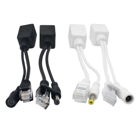 Poe Cable Passive Power Over Ethernet Adapter Cable Poe Splitter Rj45 Injector Power Supply