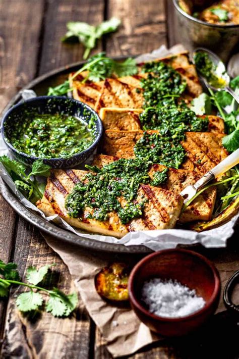 Savory Grilled Chimichurri Tofu Foodtalk