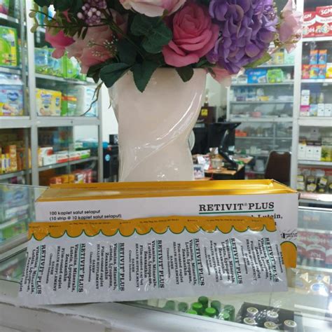 Jual Retivit Plus Per 1 Strip Isi 10 Kaplet Vitamin Kesehatan Mata