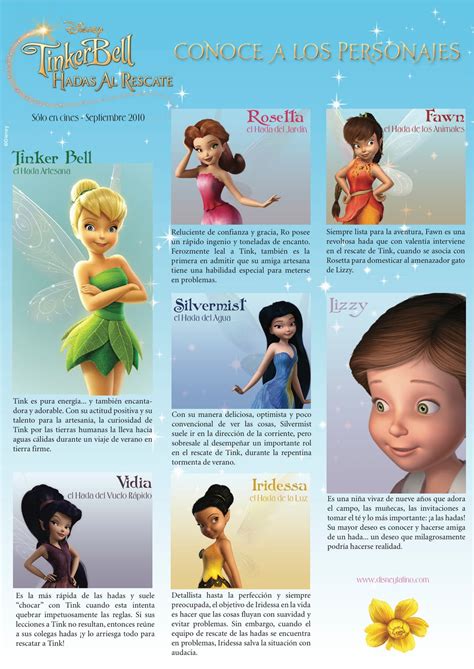 Cine Informacion y mas: Disney - Tinker Bell Hadas al Rescate - Conoce a los Personajes