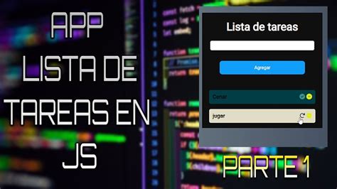 Aplicación de lista de tareas con Javascript YouTube