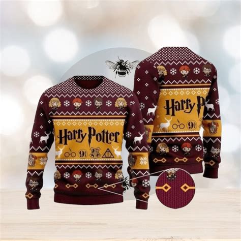 Gryffindor Hogwarts House Harry Potter Ugly Christmas Sweaters Limotees