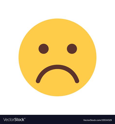 Yellow cartoon face sad upset emoji people emotion