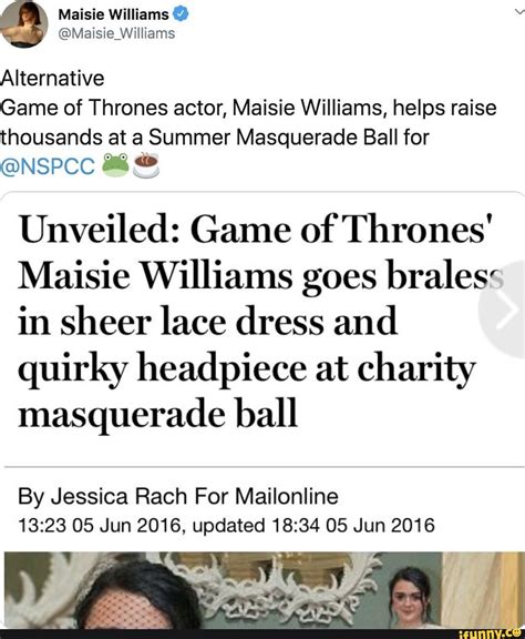 Maisie Williams Alternative Game Of Thrones Actor Maisie Williams