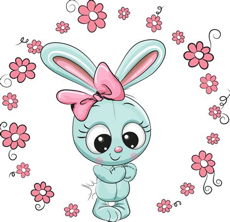 Download Pictures Of Cartoon Rabbits > - Cute Pink Rabbit Cartoon On ...