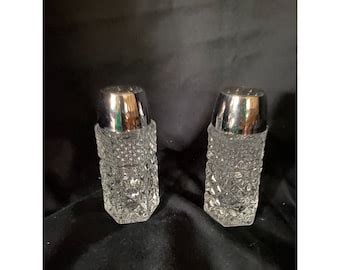 Vintage Anchor Hocking Salt And Pepper Shakers Etsy