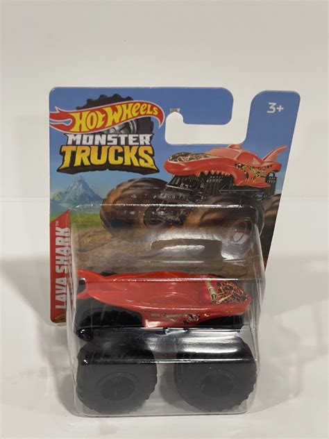 Hot Wheels Monster Trucks Lava Shark Rodger Dodger And Mega Wrex Lot Of 3 Ebay