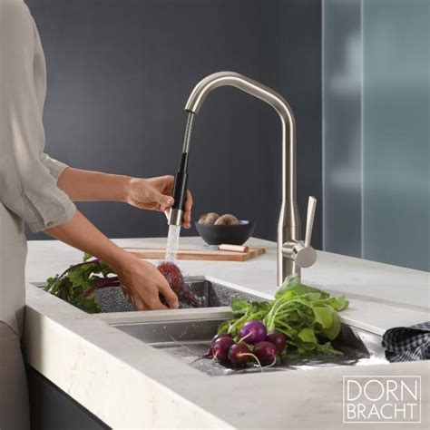 Dornbracht Sync Single Lever Kitchen Mixer Tap With Pull Out Spout