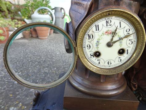 Ancienne Pendule Horloge Napol On Iii R Gule Femme Drap E L Antique