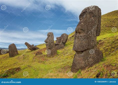 Volcano and Rano Raraku Quarry, Where Most of the Moai of Easter Stock ...