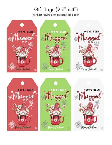 You Ve Been Mugged Game Gift Ideas And Free Printable Single Girl S Diy