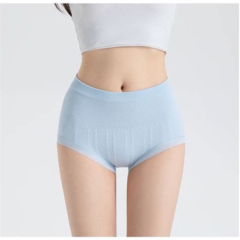 High Waisted Abdomen Narrowing Panties Women Hip Lifting Seamless High End Mugwort Anti Shopee