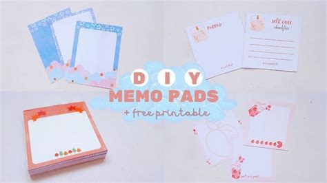 Diy Memo Pad Free Printable 🍁 ⭐︎ How To Make Memo Pads ⭐︎ Youtube