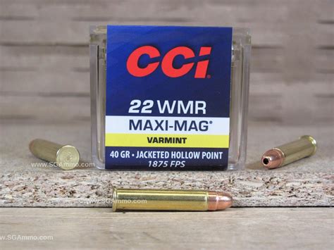 50 Round Box Cci 22 Wmr Magnum Maxi Mag 40 Grain Hp Jacketed Hollow