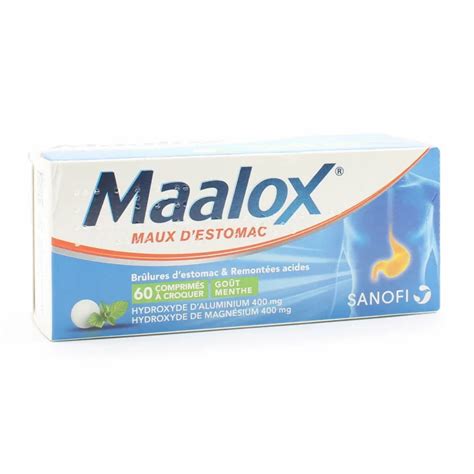 Maalox Maux Destomac Menthe 60 Comprimés