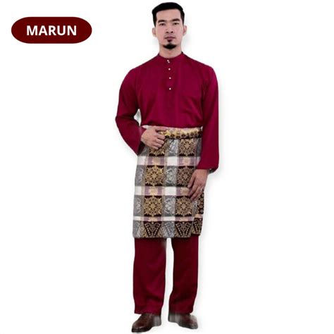 Jual Layooney Baju Melayu Pria Teluk Belanga Cekak Musang Setelan