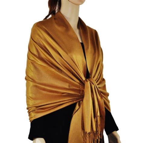 Solid Silky Wedding Pashmina Golden Tan Wholesale Scarves City