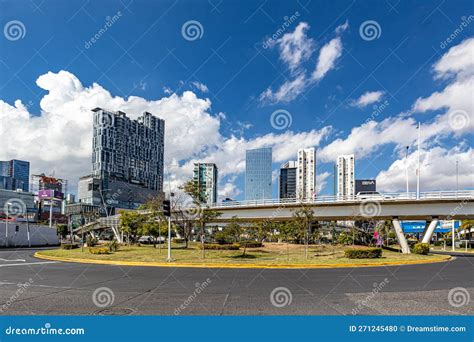 Vehicular Bridge Silhouette During A Sunrise Stock Photo