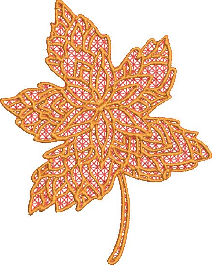 Leaf Embroidery Design Country Fall Halloween Autumn Fall