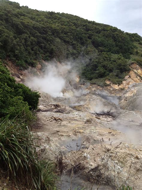 The Sulphur Springs In The La Soufriere Drive In Volcano In St Lucia