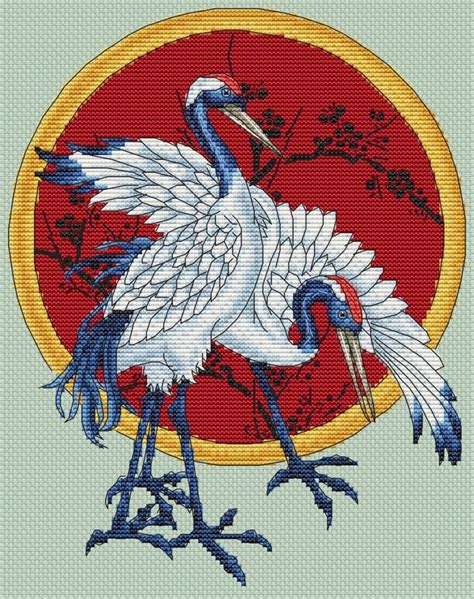 Two Cranes Cross Stitch Pattern Code No Natalya Orekhova Buy