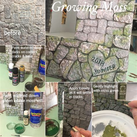 DIY Miniature Stone Cottage Moss And Aging Tutorial For Egg Carton