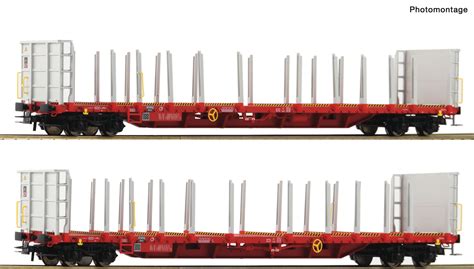 Roco Set Of Cars For Timber Transport Eurotrainhobby