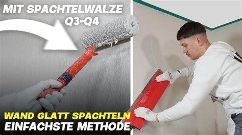 EINFACHSTE METHODE WÄNDE GLATT ZU SPACHTELN Trockenbau Q3 Q4